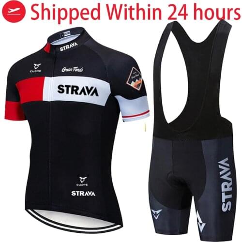 STRAVA Cycling Clothing Men Cycling Set Bike Clothes Breathable Anti-UV Camouflage Bicycle Wear Short Sleeve Cycling Jersey