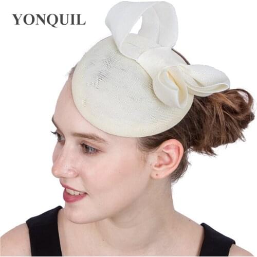 16 Colors Vintage Fascinators Bow Millinery Hats Headbands Popular Party Headwear Womens Day Holiday New Year Gifts SYF209