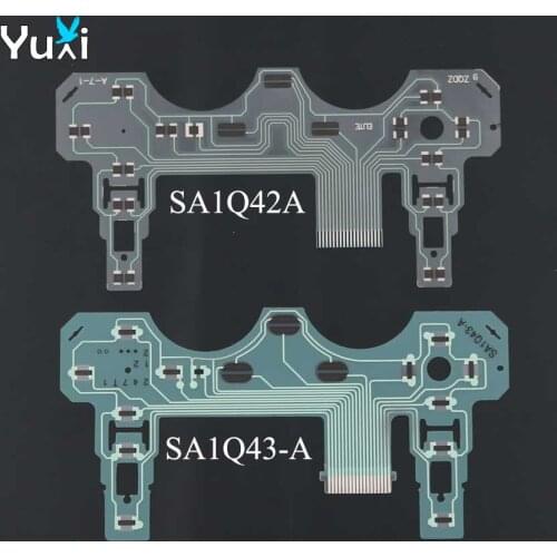 YuXi 2pcs Replacement Button Ribbon Circuit Board for Sony PS2 SA1Q42A SA1Q43-A Controller Conductive Film Keypad flex Cable PCB