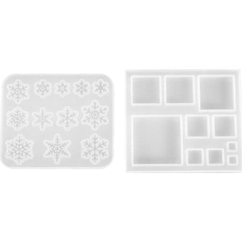 1Pcs DIY Christmas Snowflake Resin Charms Molds UV Resin Jewelry Liquid Silicone Mold For Home Molds