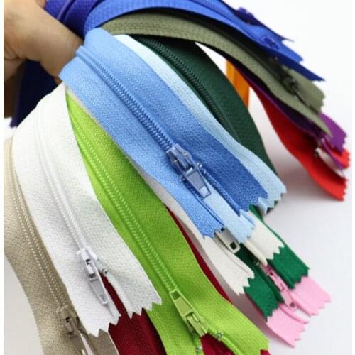 100pcs/lot #3 20CM Nylon Coil Zippers Close End for Sewing Pants Bag DIY Tailoring Accessories
