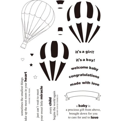 11x16 parachute New Transparent Clear Rubber Stamp Sheet Cling Scrapbooking Photo Album PaperCard DIY Craft