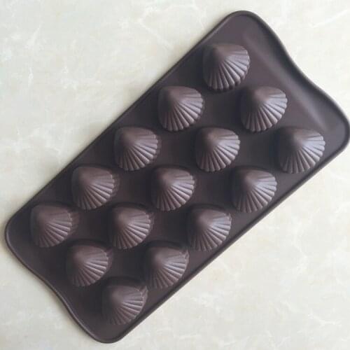 15 Even Shell Silicone Chocolate Mold Ice Mold Marzipan Mode XG605