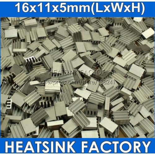10Pcs/lot 16x11x5mm Cooling Accessories DIY Heatsink CPU GPU IC Memory Chip Aluminum Heat Sink Cooler Radiator