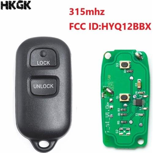 314Mhz Remote key For Toyota Celica Echo FJ Cruiser Prius RAV-4 Tundra Replacement Remote Control Car Key Fob HYQ12BBX 3 Button