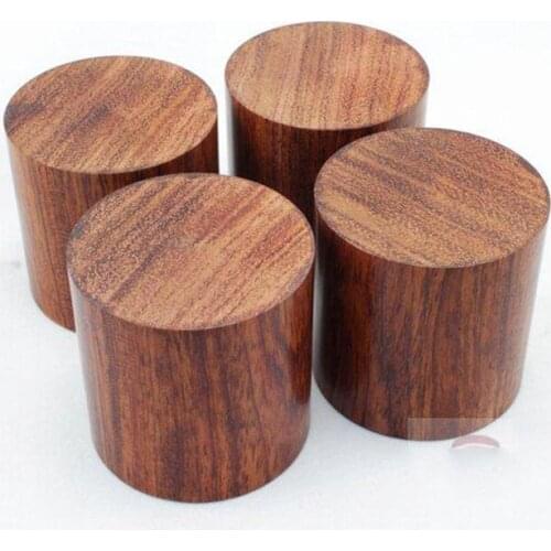 4PCS Rosewood HiFi Audio Speakers Amplifier Chassis Anti-shock Shock Absorber Foot Feet Pads Vibration Absorption Stands 45*45mm