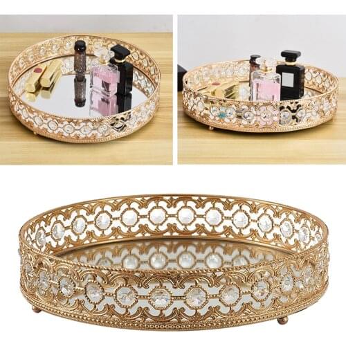 Decorative mirror make-up tray trinket dresser decoration on dessert display