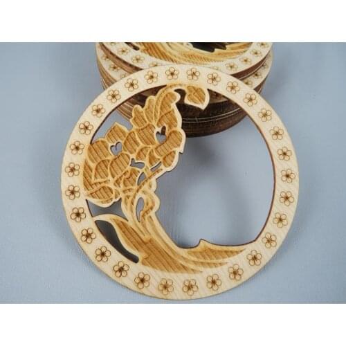 2PCS flower ACOUSTIC GUITAR WOOD INLAY ROSETTE YK44