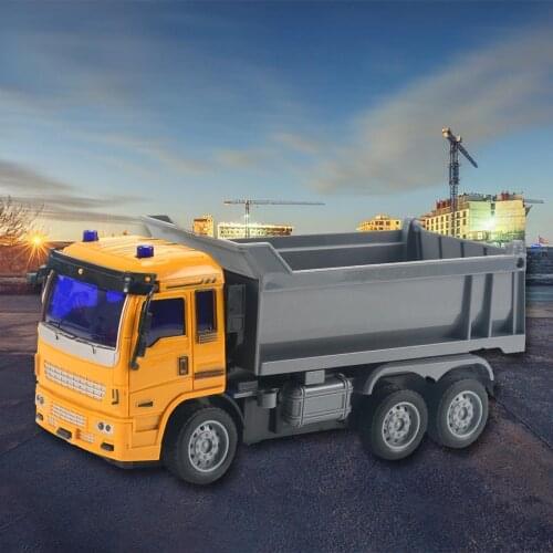 Kids 4 Channels Remote Control Engineering Vehicle Model Set Concrete Mixer Toy