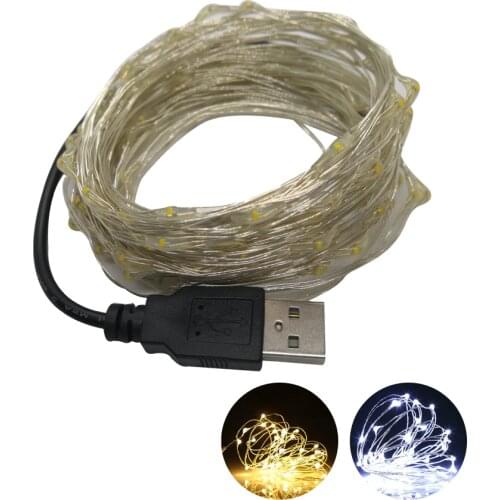 1M/2M/5M/10M USB LED String Lights Wine Bottle Cork Fairy Light Outdoor Battery Operated Garland Christmas Party Home Decoration