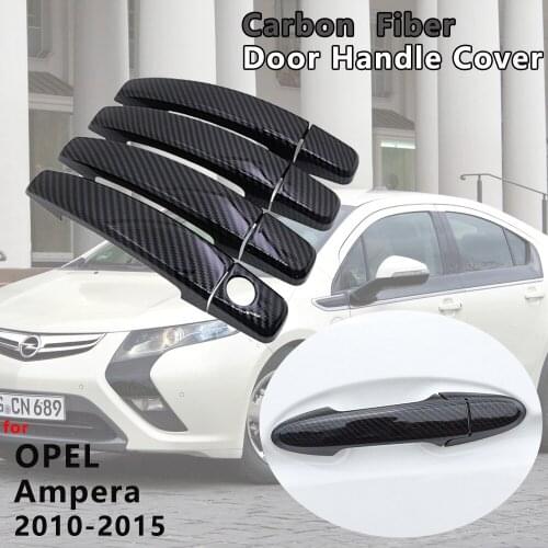 Gloss Black Carbon Fiber Door Handle Cover Catch Trim Accessories for Chevrolet VOLT Opel Ampera 2010 2011 2012 2013 2014 2015