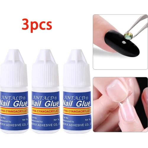 3g Fast Drying Nail Glue for False Nails Glitter Acrylic Decoration False Nail Tips Glue Sticky Nail Care Tools