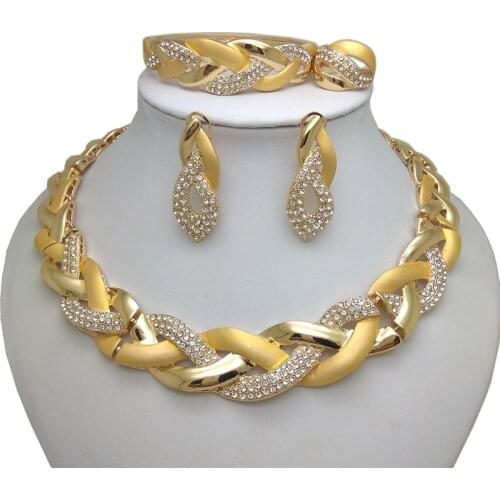 Kingdom Ma India Necklace Earring Ring Bracelet Sets For Women Gift African Bridal Wedding Gifts Jewelry Sets Gold Color Big Set