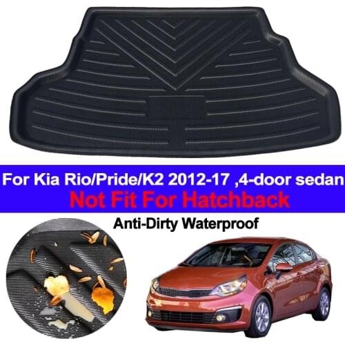 Car Rear Boot Cargo Liner Tray Trunk Floor Carpet Mats Carpets Pad Anti-dirty For Kia Rio Pride K2 Sedan 2012- 2015 2016 2017