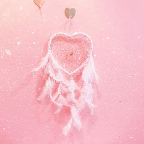 Pretty Wind Chimes Handmade Indian Dream Catcher Net with Feathers 55 Cm Wall Hanging Dreamcatcher Craft Gift Home Party Decor