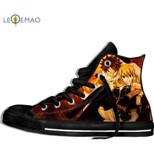 Casual Sneakers Shoes For Man Hot Fairy Tailfor Men/high Quality Harajuku Fairy Tail Canvas Light Weight Sneakers