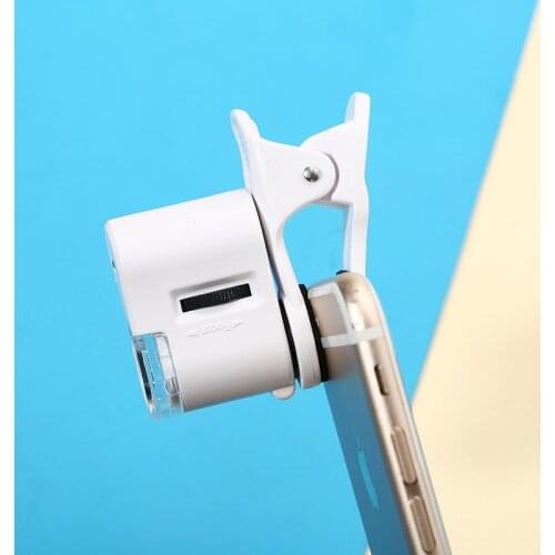 60X Mobile Phone Microscope Magnifier Universal LED Instrument Macro Lens Optical Zoom With Micro Camera Clip Optical Instrument
