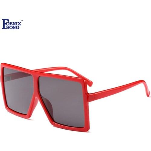 FOENIXSONG Goggle Sunglasses Men Black Frame Square Oversized Sunglasses Mens Gradient Spectacles Unisex Gafas De Sol