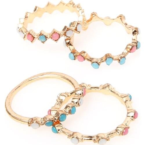 Cute Super Thin Acrylic Rings Set for Women Men LAdy Girls Wedding Birthday Finger Fine Stone Jewelry Gift