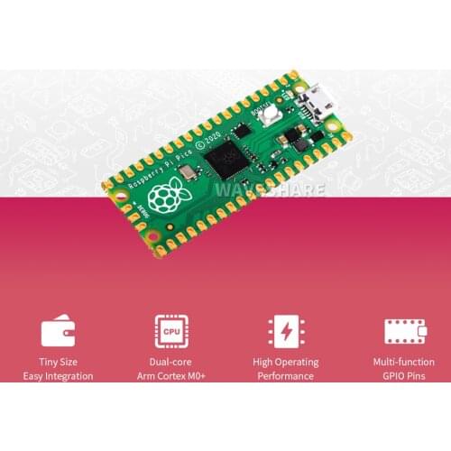 Official Raspberry Pi Pico with Pre-soldered Header, A Tiny Fast and Versatile Microcontroller Board