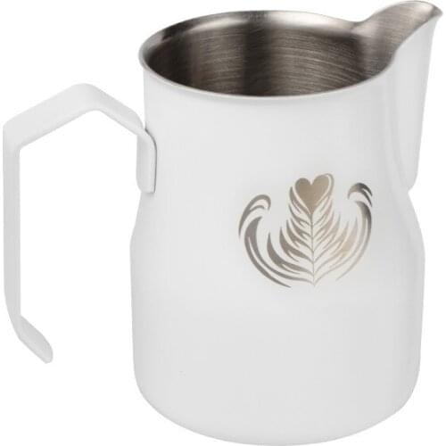 Stainless Steel Milk Frother Household Steam Pitcher Fancy Coffee Milk Cylinder Italian Professional Milk Frother 500ml barista