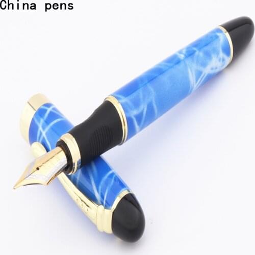 Jinhao X450 Blue sky and white clouds Business office Medium nib Fountain Pen New