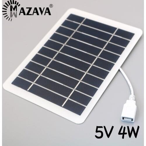 800mA 4W 5V USB Solar Panel Portable Solar Charger Pane Climbing Fast Charger Polysilicon Travel DIY Solar Charger Generator