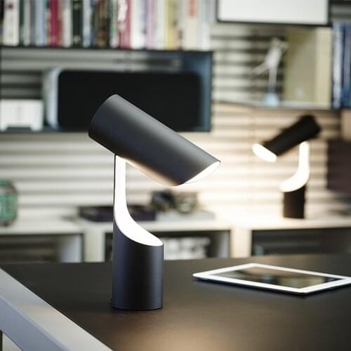 Nordic example room, bedroom bed contemporary and contracted wind study reading individuality designer ins lamp