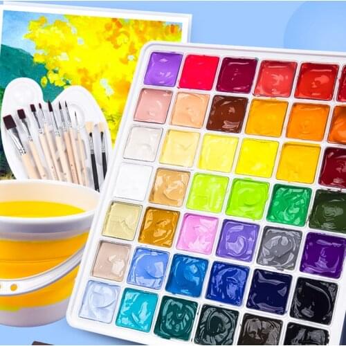 24 Color 30ml Professional Gouache Watercolor Paints Set Watercolor Drawing Tools Jelly Gouache Paint Art Supplies for Artist