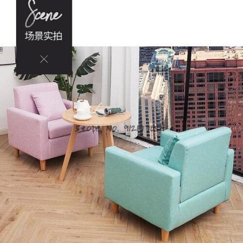 Simple economic rental room single double three-person sofa small apartment fabric single apartment modern simple net red sofa