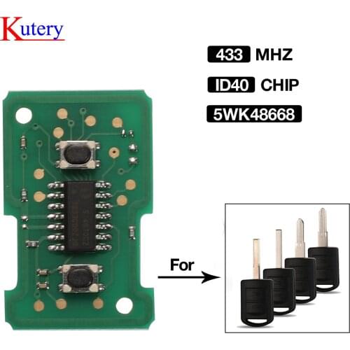 Kutery 2 BTN ID40 Chip 433Mhz Remote Smart Car Key Circuit Board For Vauxhall Opel Corsa C Combo Tigra Meriva Agila Replacement