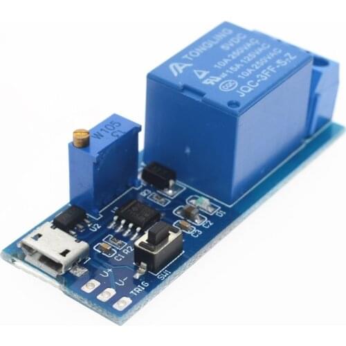 5V-30V Delay Relay Timer Module Trigger Delay Switch Micro USB Power Adjustable Relay Module Free Shipping