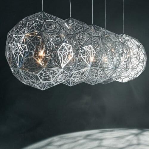 Replica of Web Etch Modern Pendant Light Shadow Lamp For Living Room Study Kitchen