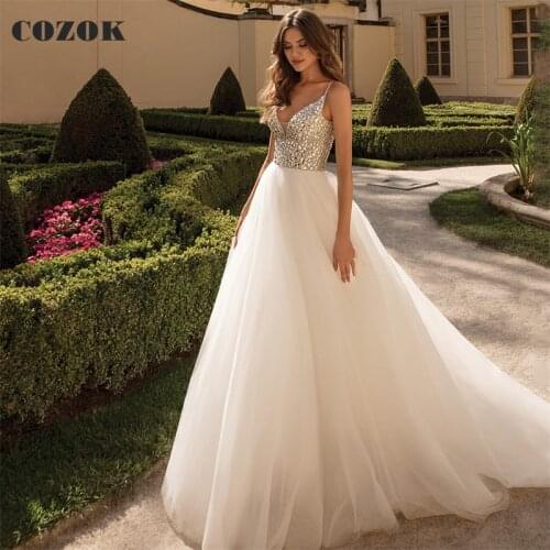 Sexy Ball Gown V-neck Crystal Diamond Luxury Wedding Dresses Long Formal Bride Wedding Gowns Custom Size CZ68