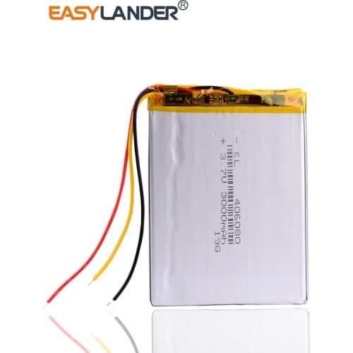 Replacement 3 line 406080 3.7V 3000MAH Lithium polymer battery for onyx book darwin 3 readers books e-book