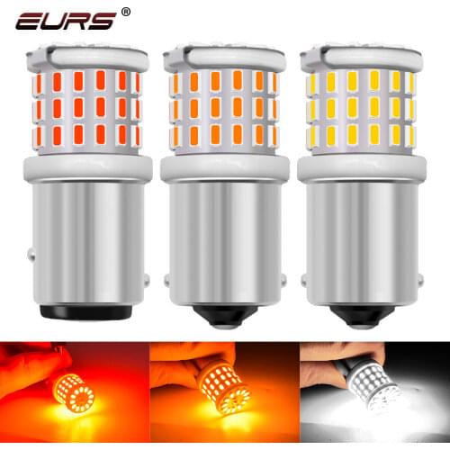 EURS 1pcs 1156 BA15S P21W LED Bau15s 1157 BAY15D P21/5W LED Light Car Turn Signal Brake Lights Auto Lamp 12V 24V Bulbs White Red
