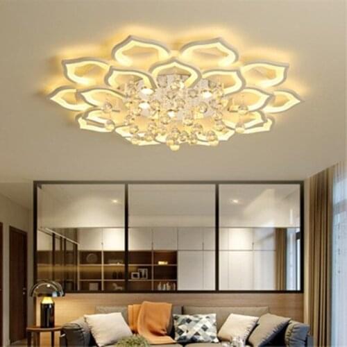 Led Ceiling Lights For Living Room bedroom with crystal remote control lamparas de techo moderna ceiling home fixtures partecho