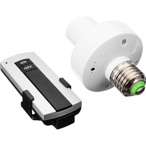 AC180~250V E27 Screw Wireless Remote Control Light Lamp Bulb Holder Cap Socket Switch Bulb Socket Connector