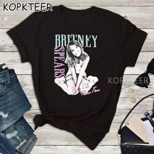 Britney Spears Aesthetic Dropshipping Womens Women T-Shirt 2020 Pattern Print T Shirt O-Neck Tops Fashion Womens Women Tshirt