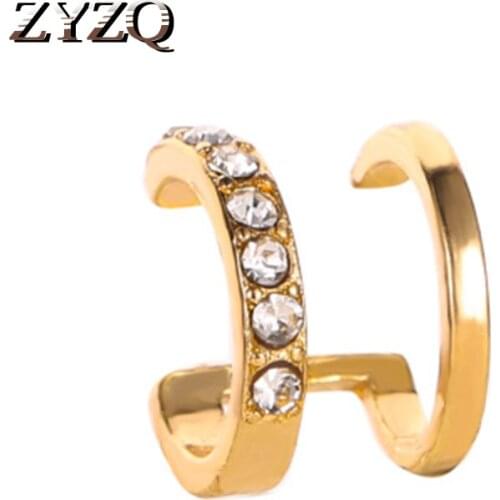 ZYZQ High Quality Punk Stylish Ear Clip For Women With Micro Paved Trendy Personality Party Accessories Hot Selling Jewel