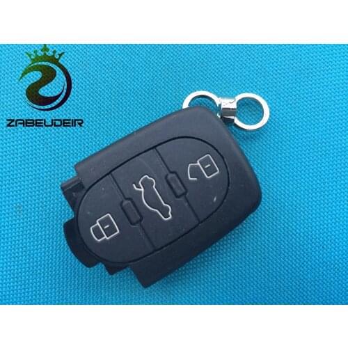 1Pc New Case For Audi A2 A3 A4 A6 A8 TT 2/3 Button Remote Key Shell No Panic Button Fits 2032 Battery Big Battery Clamp No Logo