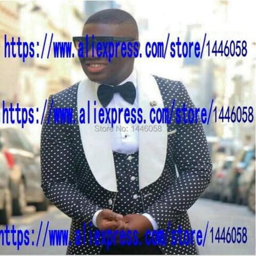 2018 Best Style Plaid Blazer With Pants Wedding Party Suits Tuxedos For Men Groom Men Suits Bridegroom (Jacket+Pants+Vest+Bow)