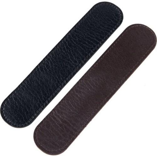 500pcs Retro Solid Color Single Pen Case Storage Bag Pen Case PU Leather Fountain Pen Pencil Case Gift Package ZA5284