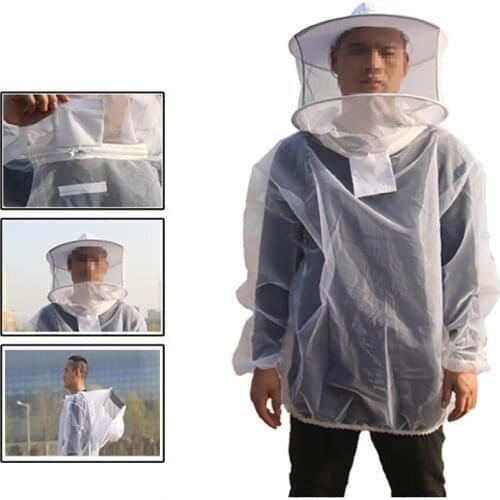 6PCS Beekeeper professional jacket hoodie protect mesh full face mosquito net hat netting garden protetor facial bees tools