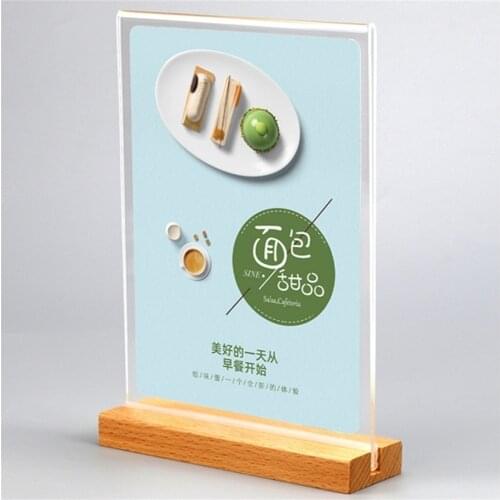 A5 Clear Acrylic Sign Holders Paper Photo Frame Sign Board Holder Advertising Board Display Stand