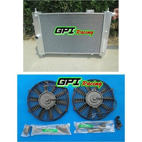 Aluminum radiator +FAN for Vauxhall MK2 Astra 2.0 16V GTE 1983-1991 90 89 88 87 86