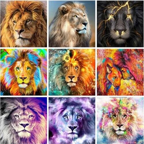 ARMYQZ Square Diamond Painting New Animal Lion Pictures Of Rhinestones Diamond Embroidery Mosaic Cross Stitch Home Decortion