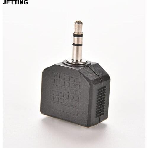 JETTING 3.5mm Stereo Y Splitter Audio Adapter - 1/8" Male Plug to 2 Dual Female Jacks Drop Shipping