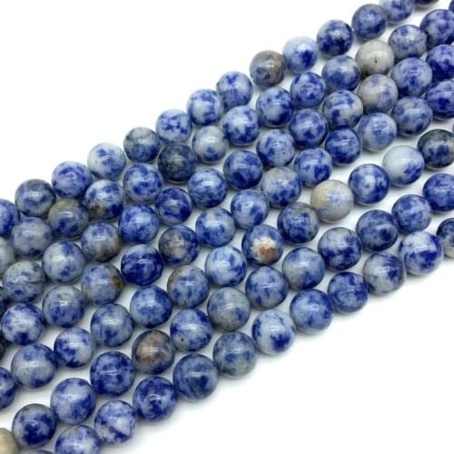 Natural Stone Beads Round Smooth Sodalite 6 mm 8 mm 10 mm 12 mm Great For DIY Making Fashion jewelry bracelets