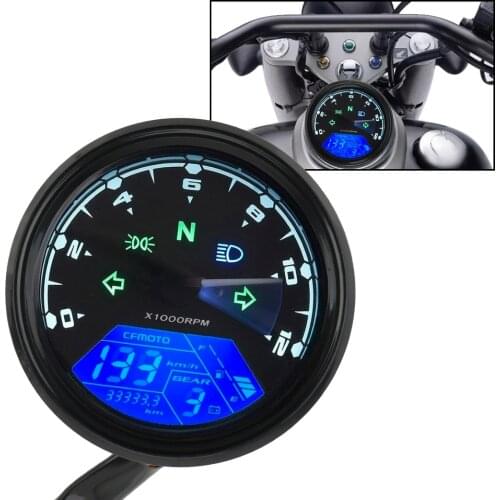 Motorcycle Meter Speedometer Digital Indicator Fuel Motorcycle Moto Dashboard Tachometer Anti-glare Night Vision Dial Odometer